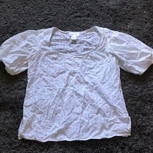 White eyelit shirt